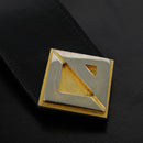 Christian Dior Shoulder Bag Leather Black Gold Auth BA4359-9