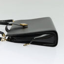 Christian Dior Shoulder Bag Leather Black Gold Auth BA4359-3