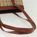 Burberrys Nova Check Shoulder Bag PVC Beige Gold Auth BA4360-7