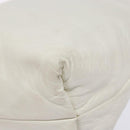 LOEWE Anagram Shoulder Bag Leather White Gold Auth BA4363-16