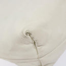 LOEWE Anagram Shoulder Bag Leather White Gold Auth BA4363-17