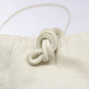 LOEWE Anagram Shoulder Bag Leather White Gold Auth BA4363-11