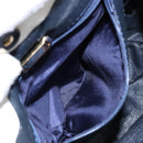 LOEWE Anagram Shoulder Bag Leather White Gold Auth BA4363-21