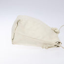 LOEWE Anagram Shoulder Bag Leather White Gold Auth BA4363-3