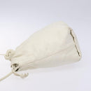 LOEWE Anagram Shoulder Bag Leather White Gold Auth BA4363-4