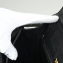 BALLY Quilted Hand Bag Leather Black Gold Auth BA4372-19