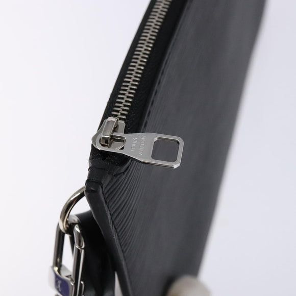 LOUIS VUITTON Epi Neverfull MM Pouch Black LV Auth BA4375