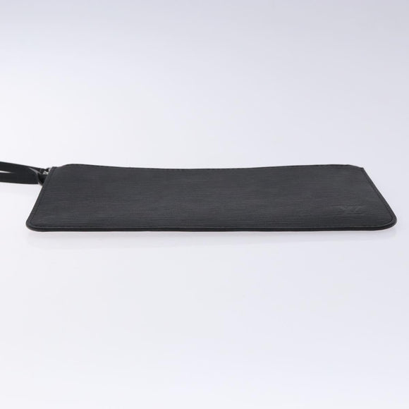 LOUIS VUITTON Epi Neverfull MM Pouch Black LV Auth BA4375