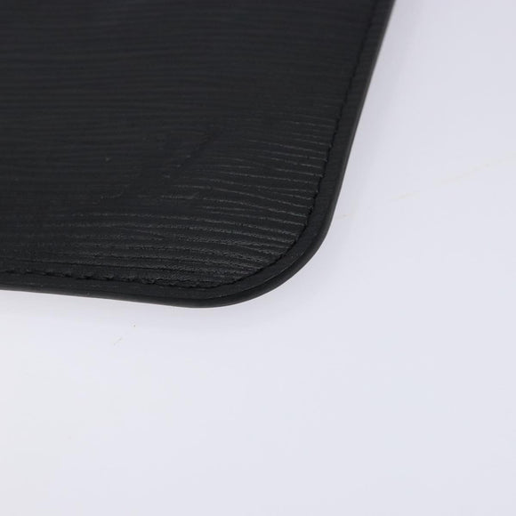 LOUIS VUITTON Epi Neverfull MM Pouch Black LV Auth BA4375