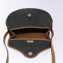 Christian Dior Honeycomb Canvas Shoulder Bag PVC Black Gold Auth BA4382-18