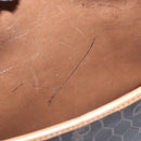 Christian Dior Honeycomb Canvas Shoulder Bag PVC Black Gold Auth BA4382-12