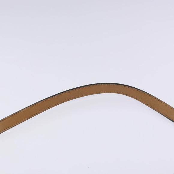 Christian Dior Honeycomb Canvas Shoulder Bag PVC Black Gold Auth BA4382