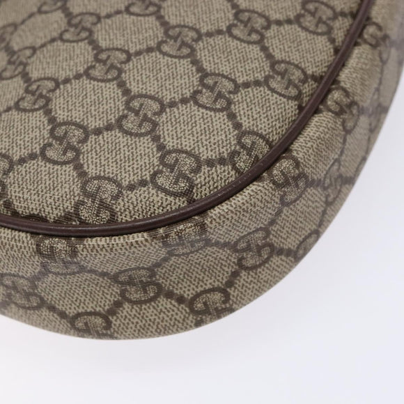 GUCCI GG Supreme Web Sherry Line Bag PVC Beige Gold 007 58 6112 Auth BA4386