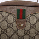 GUCCI GG Supreme Web Sherry Line Bag PVC Beige Gold 007 58 6112 Auth BA4386-18
