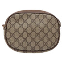 GUCCI GG Supreme Web Sherry Line Bag PVC Beige Gold 007 58 6112 Auth BA4386-2
