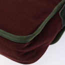 LOEWE Shoulder Bag Canvas Red Gold Auth BA4392-17