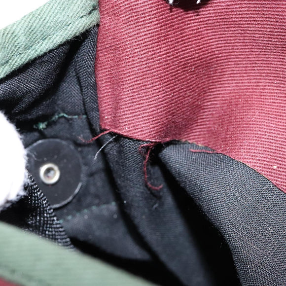 LOEWE Shoulder Bag Canvas Red Gold Auth BA4392