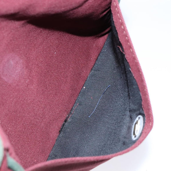 LOEWE Shoulder Bag Canvas Red Gold Auth BA4392