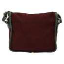 LOEWE Shoulder Bag Canvas Red Gold Auth BA4392-2
