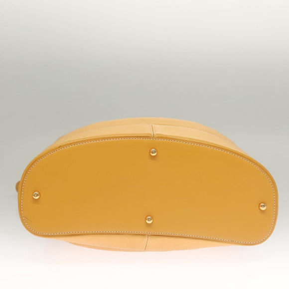 LOEWE Shoulder Bag Leather Yellow Gold Auth BA4393