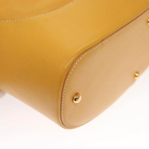 LOEWE Shoulder Bag Leather Yellow Gold Auth BA4393