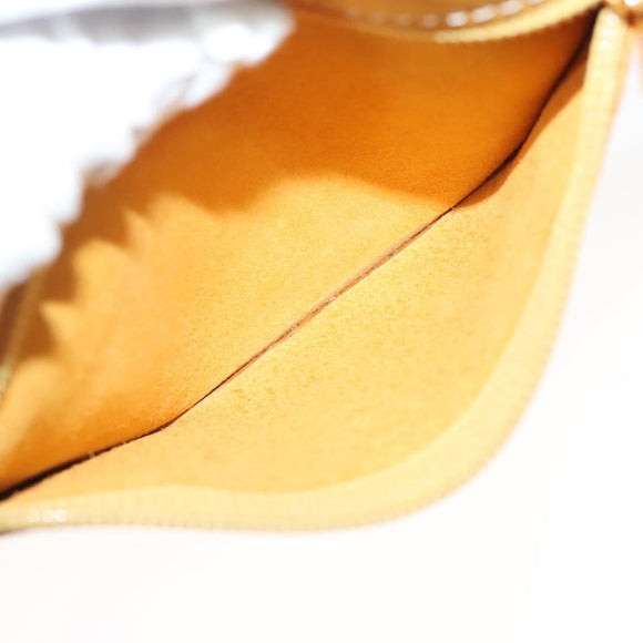 LOEWE Shoulder Bag Leather Yellow Gold Auth BA4393