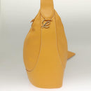LOEWE Shoulder Bag Leather Yellow Gold Auth BA4393-3