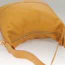 LOEWE Shoulder Bag Leather Yellow Gold Auth BA4393-6