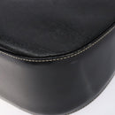Burberrys Shoulder Bag Leather Black Gold Auth BA4394-9