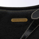 Burberrys Shoulder Bag Leather Black Gold Auth BA4394-10