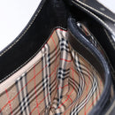Burberrys Shoulder Bag Leather Black Gold Auth BA4394-17
