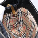 Burberrys Shoulder Bag Leather Black Gold Auth BA4394-18