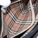 Burberrys Shoulder Bag Leather Black Gold Auth BA4394-12