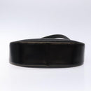 Burberrys Shoulder Bag Leather Black Gold Auth BA4394-5