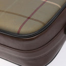 Burberrys Nova Check Shoulder Bag Canvas Khaki Gold Auth BA4398-14