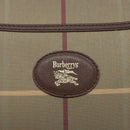 Burberrys Nova Check Shoulder Bag Canvas Khaki Gold Auth BA4398-17