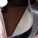 Burberrys Nova Check Shoulder Bag Canvas Khaki Gold Auth BA4398-20