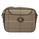 Burberrys Nova Check Shoulder Bag Canvas Khaki Gold Auth BA4398-13