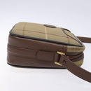 Burberrys Nova Check Shoulder Bag Canvas Khaki Gold Auth BA4398-3
