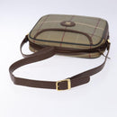 Burberrys Nova Check Shoulder Bag Canvas Khaki Gold Auth BA4398-7