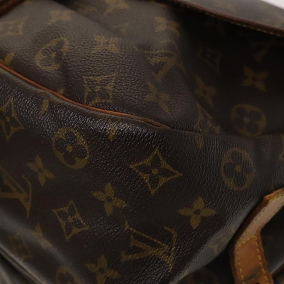 LOUIS VUITTON Monogram Saumur 35 Shoulder Bag M42254 LV Auth BA4403