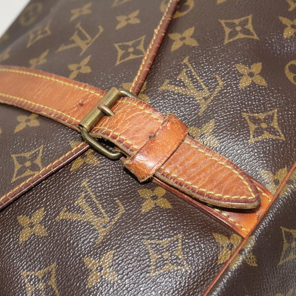 LOUIS VUITTON Monogram Saumur 35 Shoulder Bag M42254 LV Auth BA4403