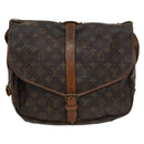 LOUIS VUITTON Monogram Saumur 35 Shoulder Bag M42254 LV Auth BA4403-13