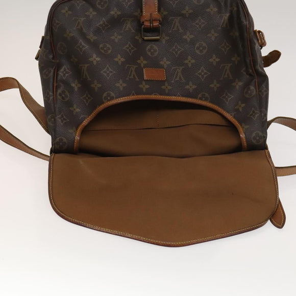 LOUIS VUITTON Monogram Saumur 35 Shoulder Bag M42254 LV Auth BA4403