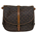 LOUIS VUITTON Monogram Saumur 35 Shoulder Bag M42254 LV Auth BA4403-2