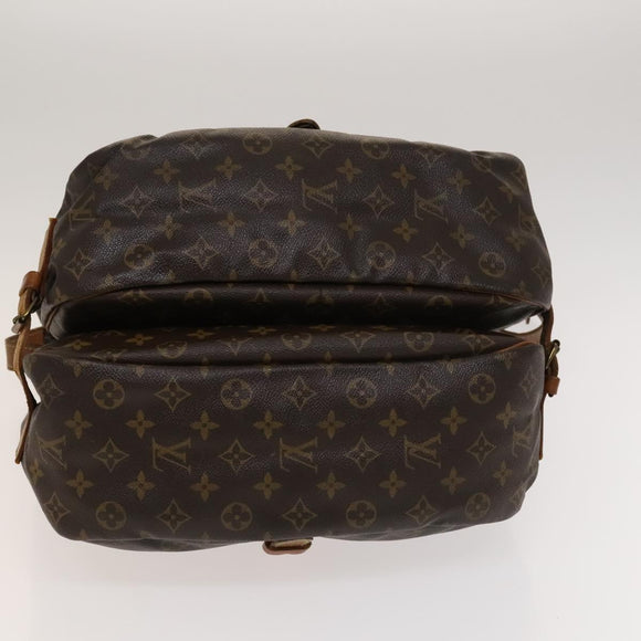 LOUIS VUITTON Monogram Saumur 35 Shoulder Bag M42254 LV Auth BA4403