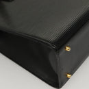 VALENTINO Shoulder Bag Leather Black Gold Auth BA4405-8