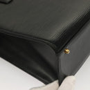 VALENTINO Shoulder Bag Leather Black Gold Auth BA4405-16