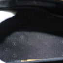 VALENTINO Shoulder Bag Leather Black Gold Auth BA4405-11