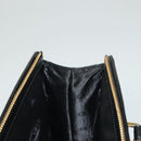 VALENTINO Shoulder Bag Leather Black Gold Auth BA4405-20